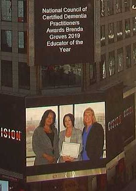 Awarded Brenda Groves 2019 Educator of the Year - Times Square